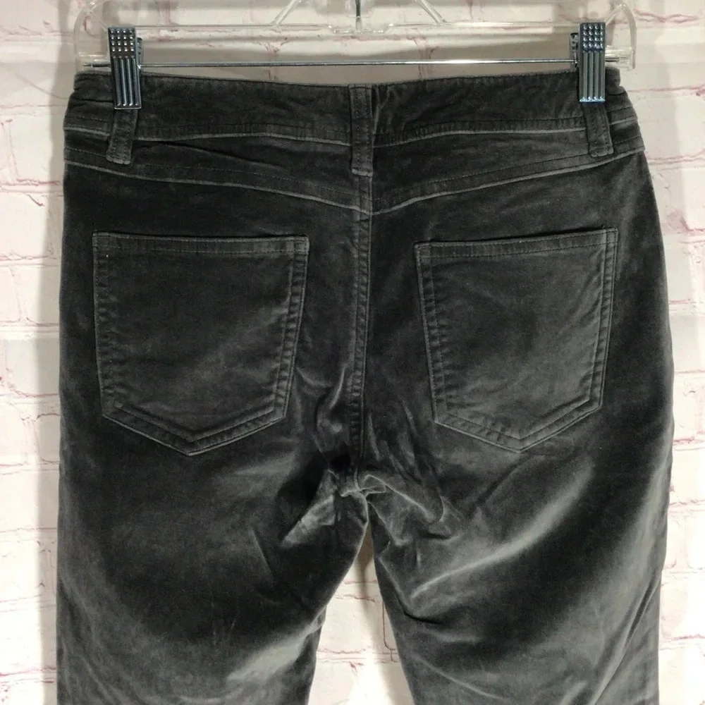 Garnet Hill Gray Velvet Pants - Size 00P